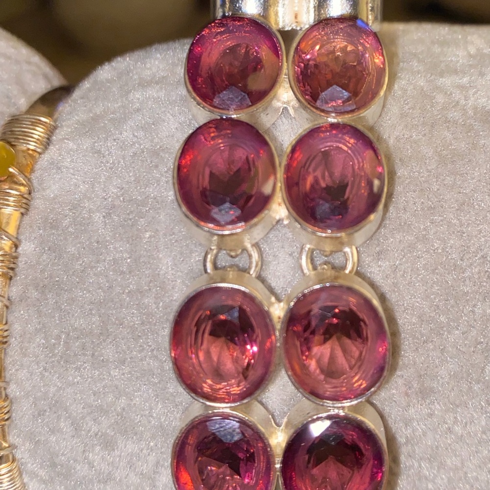 SALE1!! Light purple Amethyst bracelet set in 925 Sterling Silver - Picture 3 of 3